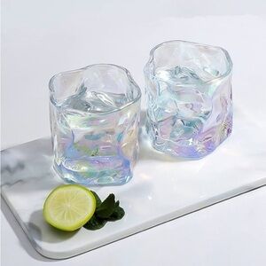 2 PCS Thick Twisted Creative Whisky Class Colorful Luxury living New 🔥 colorful